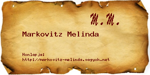 Markovitz Melinda névjegykártya